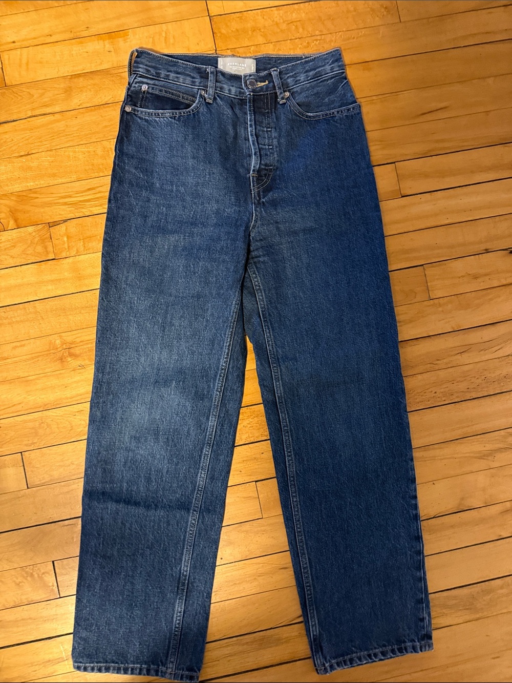 Everlane Straight Leg Jeans - Dark Blue Wash